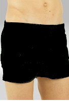 Short Panama velours zwart