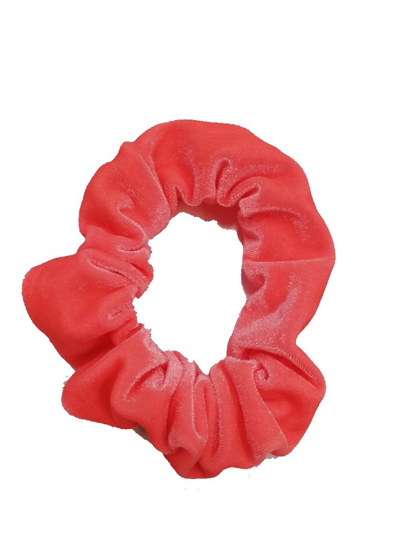 Wokkel neon oranje gladde velours