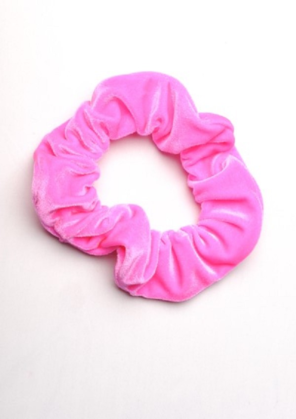 Wokkel neon roze gladde velours