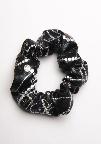 Haarwokkel wetlook circle zwart/zilver