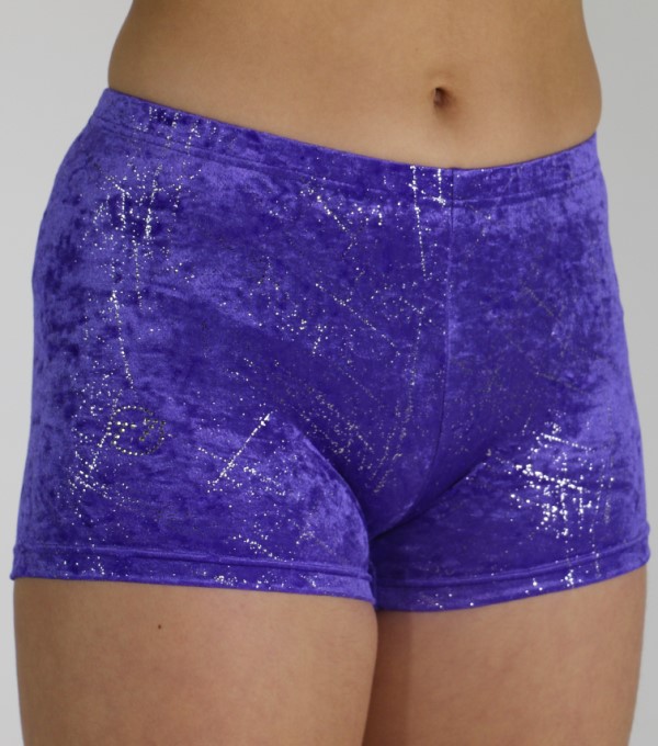 Hotpants paars Glitter - maat -116