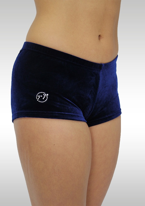 Hotpants donkerblauw velours K758ma